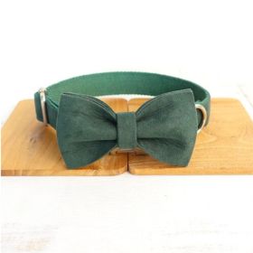 MUTTCO pet collar bow traction set (Option: Set-S)